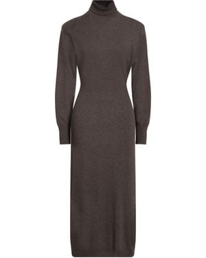 Kontatto Midi Dress Polyamide, Merino Wool, Viscose, Cashmere - Brown
