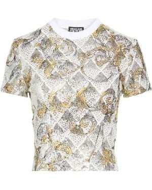 Versace Jeans Couture T-Shirt Polyester, Elastane - White