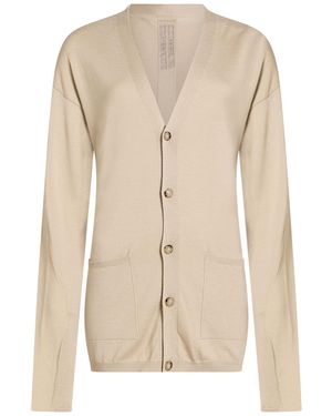 Rick Owens Khaki Cardigan Virgin Wool, Cotton - Natural