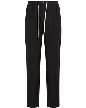 PT Torino Trousers Lyocell, Linen, Cotton - Black