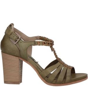 Alberto Fermani Military Sandals Leather - Green