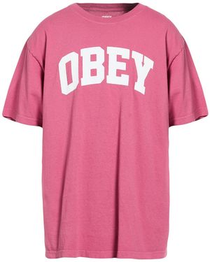 Obey T-Shirt Cotton - Pink