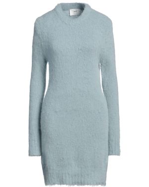 Ami Paris Sky Mini Dress Baby Alpaca Wool, Wool, Polyamide, Elastane - Blue