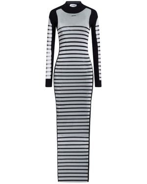 Jean Paul Gaultier Maxi Dress Viscose, Polyester - White