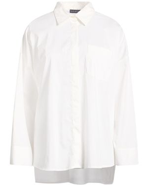 BLUE BROTHERS Shirt Cotton, Polyamide, Elastane - White