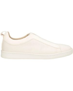 Gran Sasso Ivory Trainers Leather, Textile Fibres - Natural