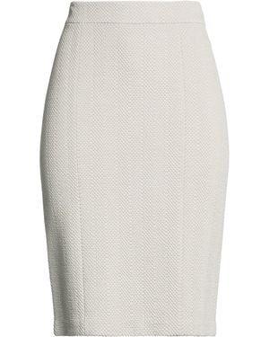Armani Collezioni Midi Skirt Viscose, Wool, Acrylic, Polyamide, Elastane - White