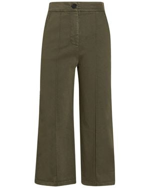 Semicouture Military Pants Cotton, Lyocell, Elastane - Green