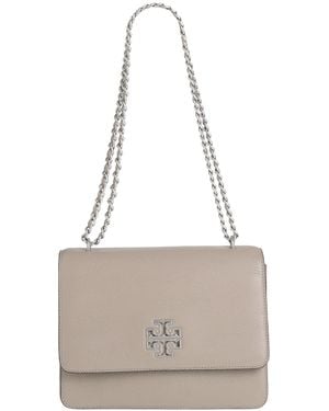 Tory Burch Taupe Shoulder Bag Leather - Gray