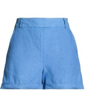 120% Lino Shorts & Bermuda Shorts - Blue