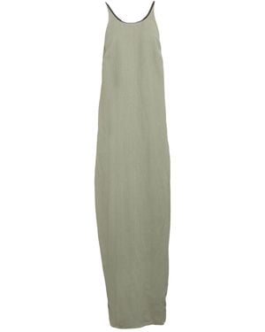Brunello Cucinelli Maxi Dress Viscose, Linen, Ecobrass - Green