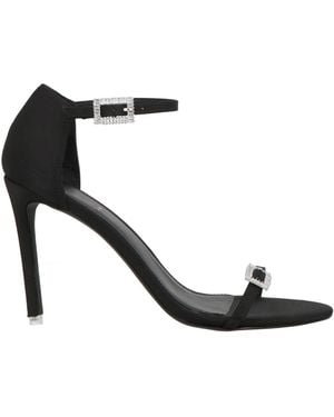 Black Suede Studio Sandals Textile Fibres - Black