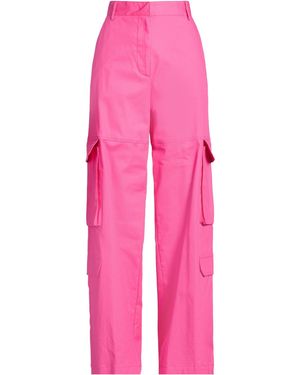 Manuel Ritz Fuchsia Trousers Cotton, Elastane - Pink