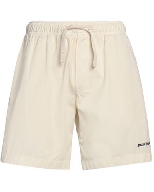 Palm Angels Ivory Shorts & Bermuda Shorts Cotton, Polyester - Natural