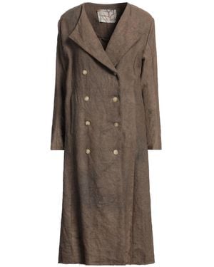 By Walid Overcoat & Trench Coat Linen - Brown