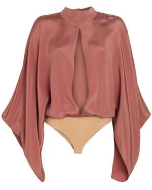 Tom Ford Bodysuit Silk, Polyamide, Elastane - Pink