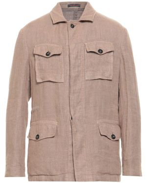 The Gigi Camel Jacket Linen, Cotton - Natural