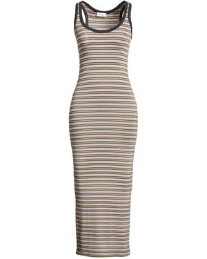 Ottod'Ame Caring Midi Dress Viscose, Elastane - Gray