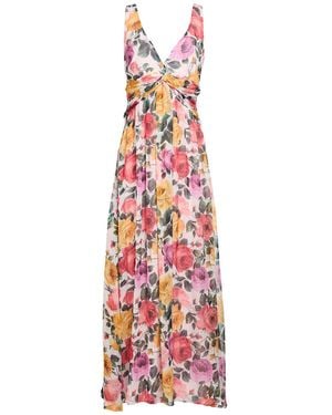 Blugirl Blumarine Maxi Dress Silk, Viscose - White