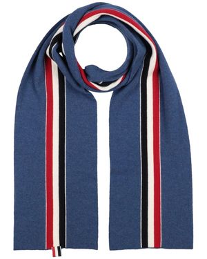 Thom Browne Slate Scarf Merino Wool - Blue