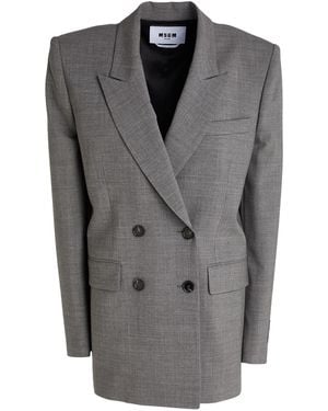 MSGM Blazer Virgin Wool, Elastane - Grey