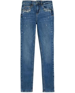 Rebel Queen Jeans Cotton, Elastane - Blue