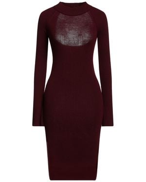 Blumarine Midi Dress Virgin Wool - Red