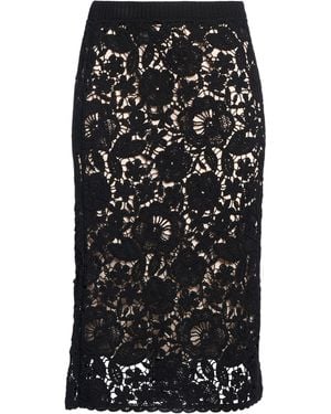 P.A.R.O.S.H. P.A.R.O..H. Midi Skirt - Black