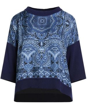 Etro T-Shirt Wool, Viscose, Cashmere, Silk - Blue
