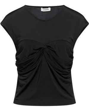 Sandro Top Viscose, Elastane - Black