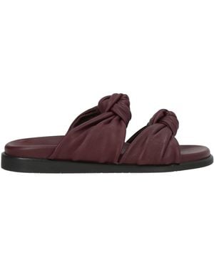 Dear Frances Plum Sandals Leather - Brown