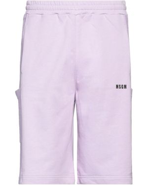 MSGM Shorts & Bermuda Shorts Organic Cotton - Purple