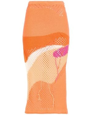 House Of Sunny Midi Skirts - Orange