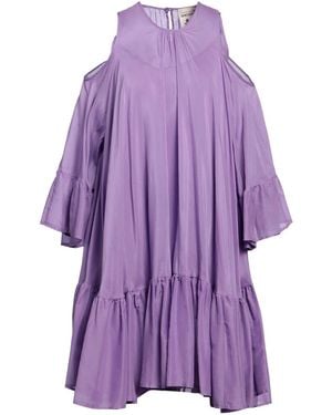 Semicouture Mini Dress - Purple