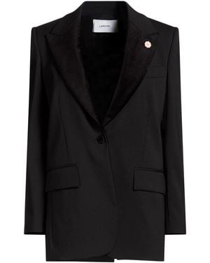Lardini Blazer Polyester, Wool, Elastane - Black
