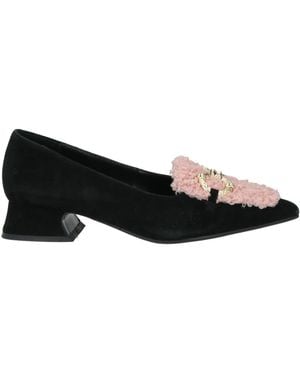 Luciano Barachini Pumps Leather, Textile Fibers - Black