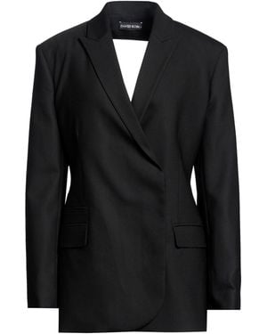 David Koma Blazer Wool, Elastane - Black