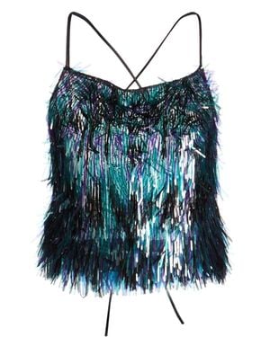 Alberta Ferretti Top Polyacrylic - Blue