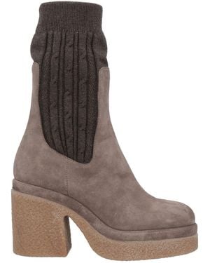 Agnona Botines De Caña Alta - Marrón