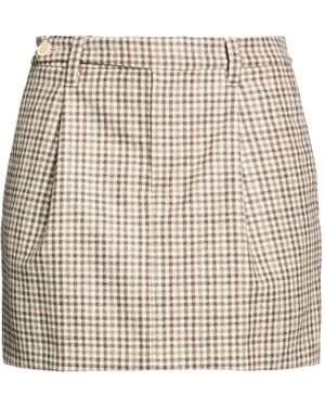 Brunello Cucinelli Sand Mini Skirt Virgin Wool - Natural