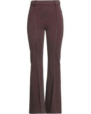 Caractere Burgundy Pants Cotton, Polyester, Elastane - Purple