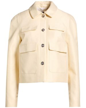 Versace Ivory Jacket Polyester, Silk - Natural