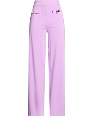 Gaelle Paris Lilac Trousers Viscose, Polyamide, Elastane - Purple