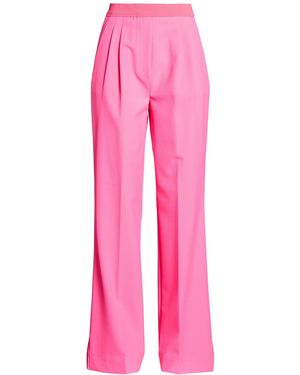 Semicouture Fuchsia Pants Polyester, Viscose, Elastane - Pink