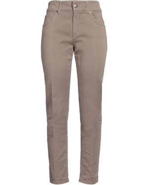 Dondup Khaki Trousers Cotton, Elastane - Grey