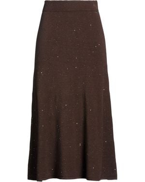 Liu Jo Dark Midi Skirt Viscose, Polyester, Polyamide - Brown