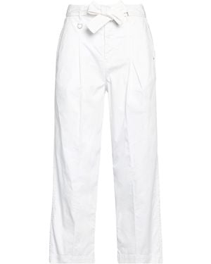 High Courteous Pants Cotton, Elastane - White