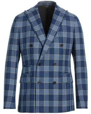 Tombolini Blazer Wool, Silk, Linen - Blue