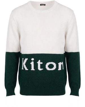 Kiton Ivory Sweater Cashmere - White