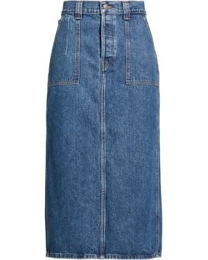 KHAITE Denim Skirt Cotton - Blue